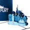 Pop Up Karte „Frankfurt am Main - Skyline mit Altstadt & Dom in 3D“ - Souvenir, Einladungskarte, Geburtstagskarte & Reisegutschein Frankfurt a.M.