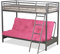 Humza Amani FUTON BUNK BED (With One Futon Mattress) IN SILVER METAL FINISH (Pink)