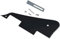 Dopro Pickguard für Epiphone Les Paul, 3-lagig, mit Chromhalterung, Schwarz