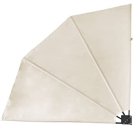 SVITA Balkonfächer klappbar Sichtschutz Balkon 140x140cm Wandmontage Beige