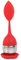 Ceylon Teabox Lose Leaf Tea Infuser with Rest Mat Stainless Steel Strainer Silicone Tea Infuser Reusable Tea Strainers for Loose Tea Cup Kitchen Tea Tool (Red)