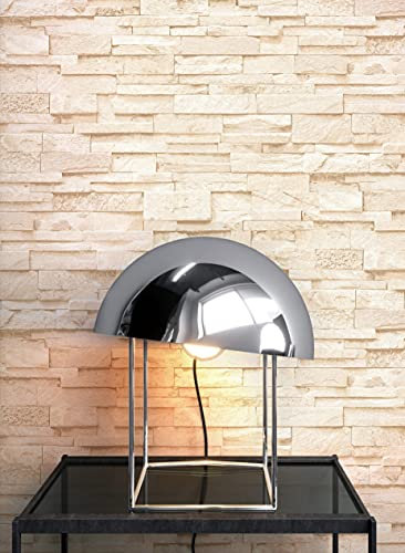 NEWROOM Tapete Grau Vliestapete Stein - Steintapete Modern Beige Braun Naturstein Mauer Loft Industrial Schiefer inkl. Tapezier-Ratgeber