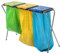 KADAX Soporte para Reciclaje de Basura Con Tapa de Plástico - Contenedor Estable para Bolsas (Triple)