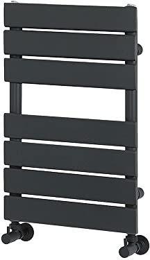 Milano Lustro Anthracite Flat Panel Heated Towel Rail - 600mm x 400mm