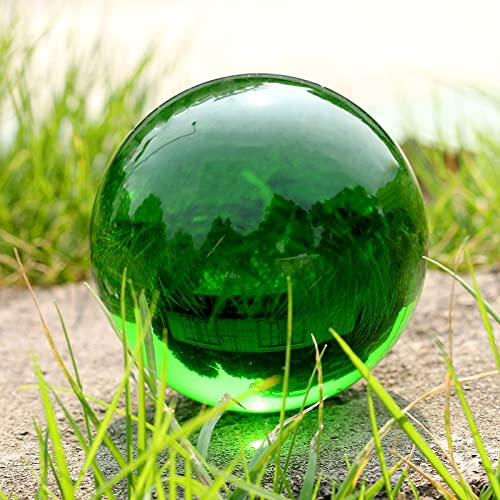 Sfera di cristallo di quarzo verde sfera di vetro di quarzo sfera di vetro sfera di vetro fotografia palle di cristallo artigianale decorazione Feng Shui, 100 mm, senza base