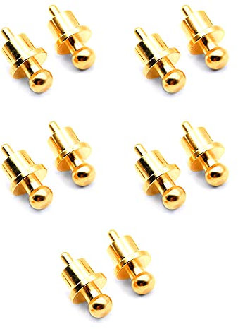 Sadkyer 10 Stück Gold vergoldete Cinch-Stecker, Kurzschluss-Stecker, Phono-Anschluss, Schutzkappen für Fernseher, Verstärker, Kopfhörer, Lautsprecher, Musikinstrument, Kamera