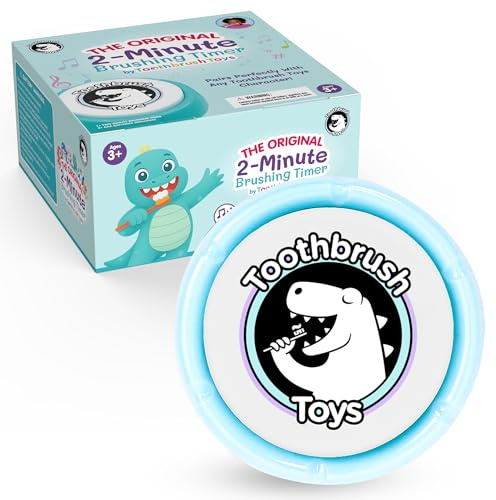 Toothbrush Timer for Kids – 2 Minute Toothbrush Timer Helps Kids and Toddlers Brush Teeth with Lights & Music, Adjustable Volume Control, Toothbrush Toys