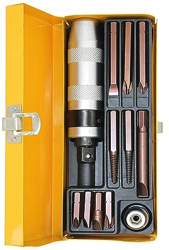 Cacciavite Pneumatico, 12pcs Set Di Cacciaviti A Percussione Kit Di Cacciaviti A Percussione Reversibili Manuali Utensili Manuali Per Estrattori Per Allentare O Stringere Gli Elementi Di Fissaggio