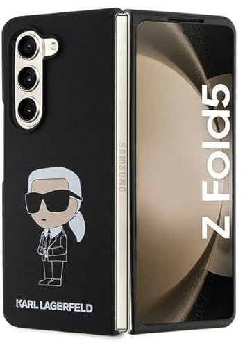 Karl Lagerfeld KLHCZFD5SNIKBCK Samsung Hülle für Z Fold 5 hardcase Schwarz Silicone Ikonik