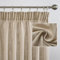 MYSKY HOME Vorhang kräuselband Halbtransparent Gardine Leinenoptik Gardinen Moderner Natürlicher Stil Vorhänge 2er Set H 160 x B 140 cm Geeignet für Kinderzimmer und Wohnzimmer,Beige