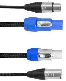 EUROLITE Cable combinado DMX P-Con/5 Pin XLR 5 m | Power DMX Cable híbrido