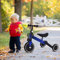 2 in 1 Kinder Dreirad & Laufrad & Balance Bike mit verstellbarem Sitz und Lenker, Kinder Tricycle mit abnehmbaren Pedalen, für Kinder von 1-3 Jahre alt-2 in 1 (blau)