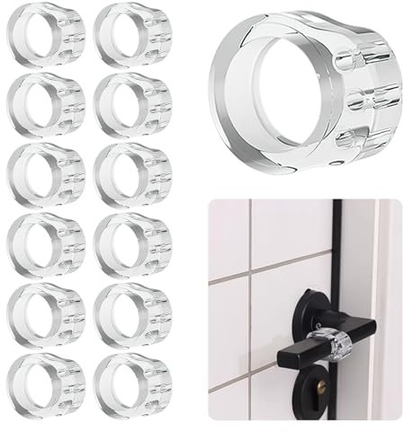 Pack de 12 Butées de Porte en Silicone de Qualité Supérieure: Protection Transparente et Discrète pour Poignées de Porte et Murs, Amortisseurs PVC Sans Trace pour Sécurité Intérieure