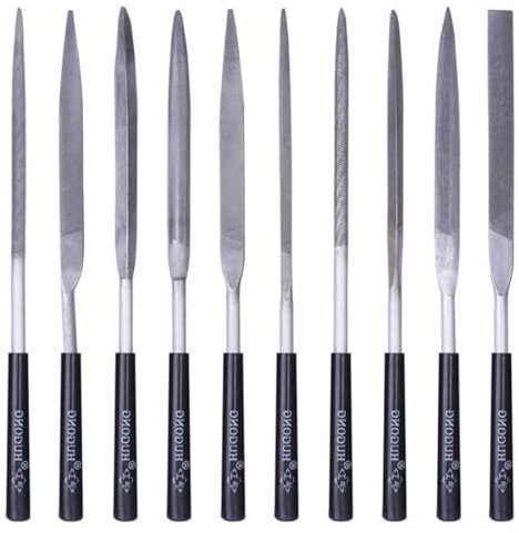 Juego de 10 limas de aguja,mini juego de limas para madera metal plástico, juego de limas pequeñas que para metal, joyeros, madera, cuero y plástico