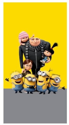 Carbotex GRU Charaktere Duschtuch Strandtuch Badetuch Beach Towel - 100% Baumwolle - Abmessungen 70 x 140 cm