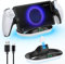 Charging Stand for PS Portal Remote Player With Light Modes, Magnetic Connector, and Dock Station - Compatible With PSP Consoles