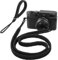 Arvok Tracolla per Fotocamera, 110 cm Tracolla per Fotocamera con 40 cm Cinturini da Polso, Arrampicata Tracolla per Fotocamera per Nikon Canon Sony Fuji Micro Single e DSLR (Corda piatta nero)