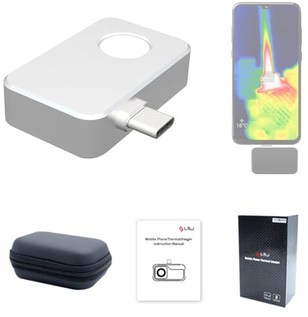 LSJ-Mini4 Wärmebildkamera für Android, ultrahohe 256 x 192 IR-Auflösung, präzise Temperaturmessung, kompakt und tragbar, ideal für HVAC-Inspektionen, elektrische Reparaturen