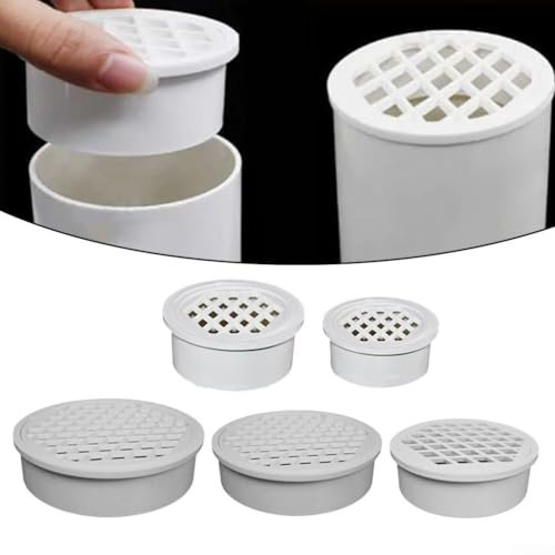 Tubo di scarico rotondo in PVC da 50-200 mm, tubo di scarico in PVC per balcone, copertura di scarico a pavimento per balcone integrata (200 mm)