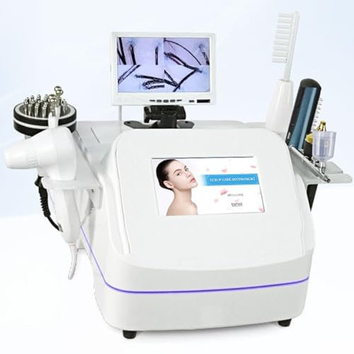 Haaranalysegerät zur Hautdiagnose, Haardetektor für Kopfhaut und Haut, digitaler Mikroskop-Haarfollikeldetektor für Kopfhaut mit 7 Griffen für Gesichtsbehandlung, Friseur, Kopfhautpflege,Zuhause