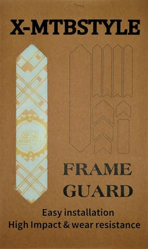 XMTBSTYLE Mountainbike MTB Gravel Fahrradzubehör, MTB Fahrradrahmenschutz, Fahrradaufkleber, Fahrradaufkleber (Golden)