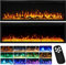 INMOZATA Electric Fire 42inch/107cm Wall Mounted/Recessed/Freestanding Electric Fireplace with Remote Control, 12 Colour Flame Effect Media Wall Fireplace, Crystal & Log Set, 900W&1800W(42/107cm)