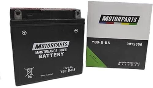 BATTERIA MOTORPARTS YB9-B-BS YB9-B 12V 9AH COMPATIBILE CON PIAGGIO VINTAGE VESPA PX 125 E ARCOBALENO 125 1981/1997 AGM SENZA MANUTENZIONE COMPLETA SPECIFICA MOTO SCOOTER