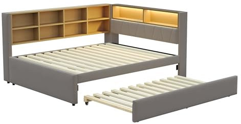 Generisch Etagenbett mit Handläufen und Fenster, Hausbett mit Rausfallschutz und Geländer, Kiefernrahmen, weiß (90x200cm)