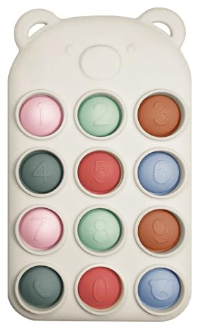 Nattou Pop-it Remote Silicone, 11 cm, Silicone White