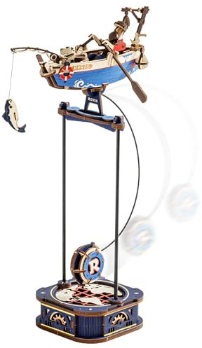 ROKR Ozean Fischer Balance Spielzeug MCD02 3D Holzpuzzle Gravitation Schwingmodell für Erwachsene Jugendliche Bastelset Deko Einzigartiges Geschenk für Männer Frauen