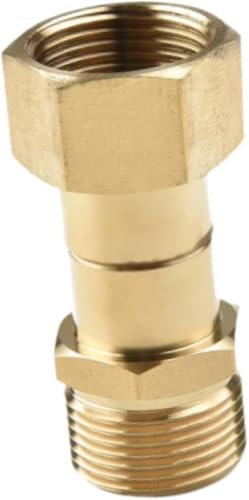 Accesorios giratorios para lavadora a presión, conector giratorio de cobre de 3/8 pulgadas M22 macho a hembra, adaptador giratorio antitorsión (M22 15 mm)