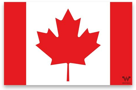 Kanada Flagge Aufkleber Sticker 8,5 x 5,5 cm für Auto & Wohnmobil – Länderflagge – Alle Länder verfügbar