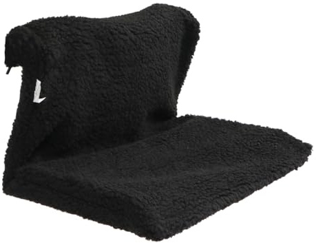 GLEAVI Cat Radiator Bed with Iron Frame, Black Plush Hanging Hammock, Warm Soft Cushion for Indoor Cats and Kittens, Cozy Elevated Pet Bed for Winter Heating Radiator Use