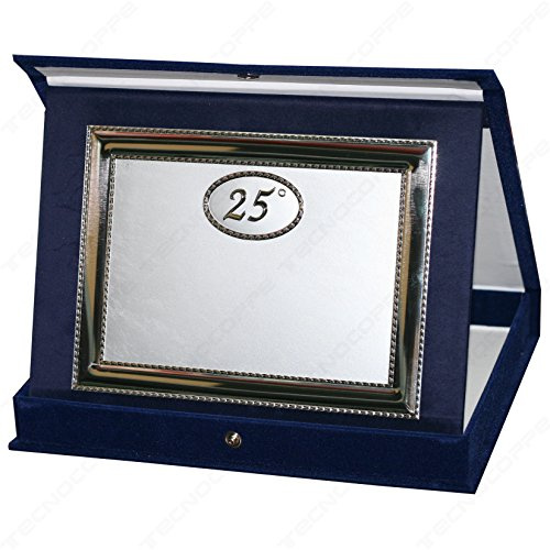 Tecnocoppe - Placa de aluminio para 25º aniversario de boda, con estuche y impresión personalizada