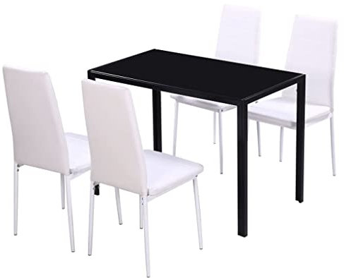 vidaXL Essgruppe 5-TLG. Esstisch Sitzgruppe Esszimmertisch Tischset Stühle