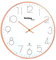 Technoline Orologio da parete moderno in filigrana con copertura in vetro curvo e quadrante molto chiaro, 40 x 2,5 cm, oro rosa