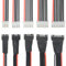WMYCONGCONG 5 PCS XH 2S 3S 4S 5S 6S Battery Balance Charger Extension Wire Cable for LiPo Battery Balance Charging200mm, 22AWG