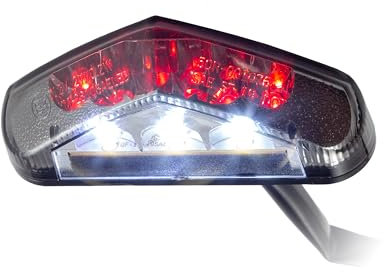 Progress Line Brisk 2 - Luz trasera LED universal para motocicleta, incluye luz de freno tintada, con certificado E
