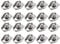sourcing map 20 Pcs 304 Stainless Steel Single Wire Rope Clip Cable Clamp for 1.5mm-2mm Rope