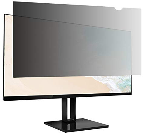 Amazon Basics Filtro de privacidad para monitor de pantalla ancha de ordenador Acer, Asus, Dell y Lenovo de 28 (71.12 cm) (16:9) antimicrobiano antirreflectante UV y de luz azul