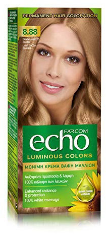 FARCOM Echo Haarfarbe mit natürlichem Olivenextrakt und Vitamin C 60ml (8.88 cocoa light blonde)
