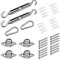 Hidreamz Kit de Fixation pour Voile D'ombrage, Kit Accessoires de Fixation de Matériel pour Voile D'ombrage en Acier Inoxydable pour Auvents Carrés Rectangle et Triangulaires (40 pcs)