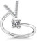 Bungsa V Ring Buchstabe - BUCHSTABEN RING silber mit Kristallen - biegbarer Fingerring/Zehenring Toering für Damen, Kinder & Herren