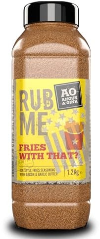 Angus & Oink | Fries With That? Seasoning | Savoury Garlic Butter & Bacon Flavours | Perfect for Fries, Wedges, Nachos, and More | Your Ultimate Snack Seasoning | 1.2kg