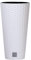 URBNLIVING Round Rattan Elegant Tall Large Plant Pot Flower Indoor Outdoor Garden Planters (White, H 38cm x D 20cm)