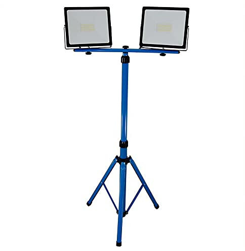 Bituxx LED Doppel Baustrahler 2x50W IP65 Strahler Arbeitsstrahler Fluter Flutlicht Scheinwerfer mit Teleskop Stativ