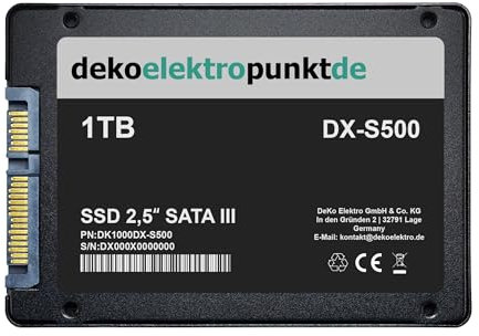 dekoelektropunktde 1TB SSD Festplatte passend für ASRock X58 Extreme6 Mainboard, Alternatives Ersatzteil 2,5 Zoll SATA3