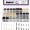 Swpeet 2200 piezas de 4 colores 5 mm, 6 mm, 8 mm, 10 mm, 12 mm, 16 mm, kit surtido de tornillos de madera, varios mini tornillos de madera, tornillos de pared de yeso, tornillos de cabeza plana