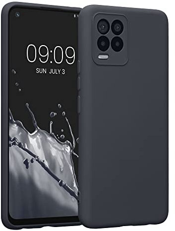 kwmobile Carcasa Compatible con Realme 8/8 Pro Funda - Bordes elevados anticaídas - Case de TPU y Silicona con Interior de Microfibra - Negro Mate