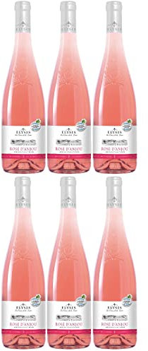 Rose d'Anjou AOC demi-sec Elysis Roséwein Wein halbtrocken Frankreich I FeinWert Paket (6 x 0,75l)